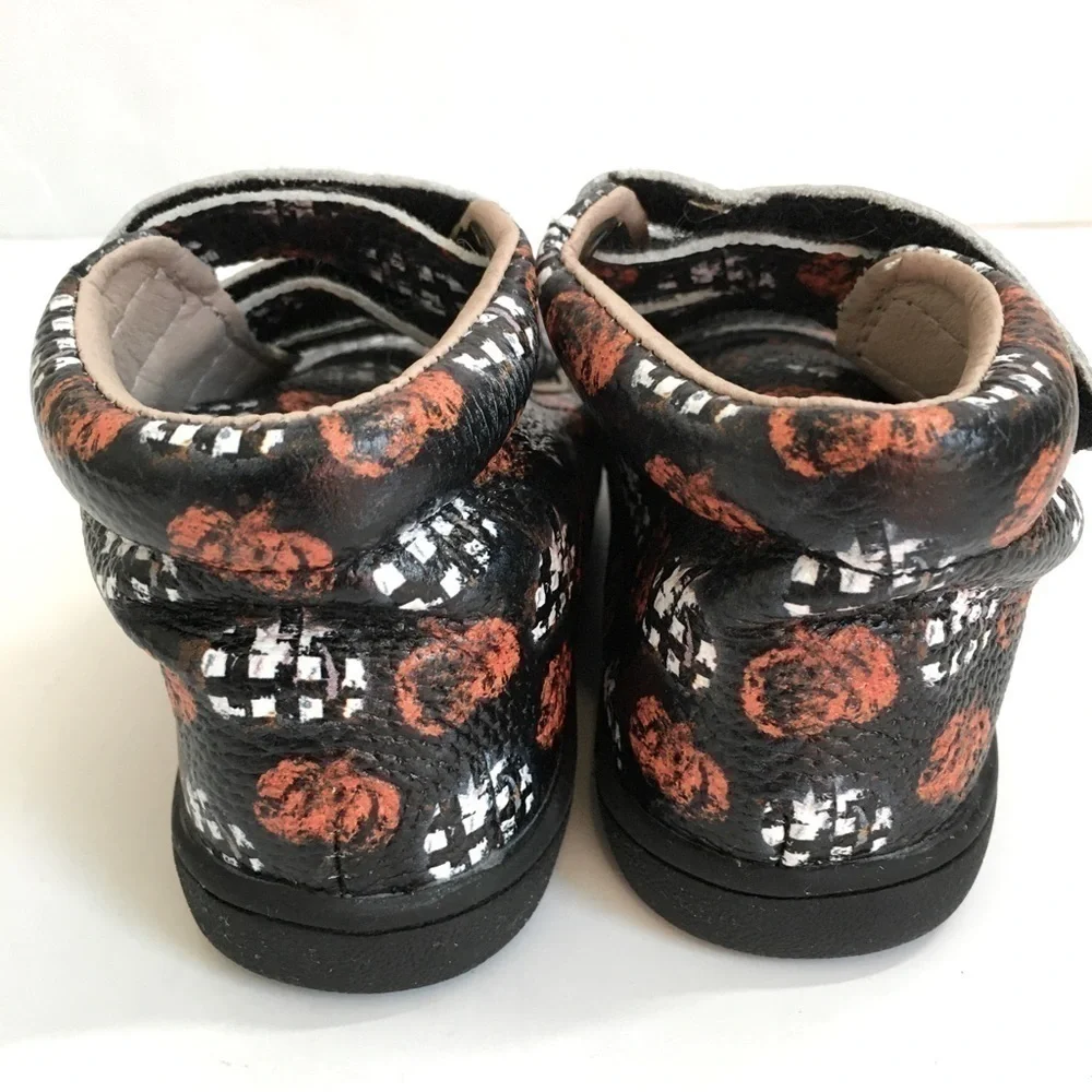 Fresh Feet Toddler Little Boy's Graffiti Graphic All Leather Ankle Boots Shoes
